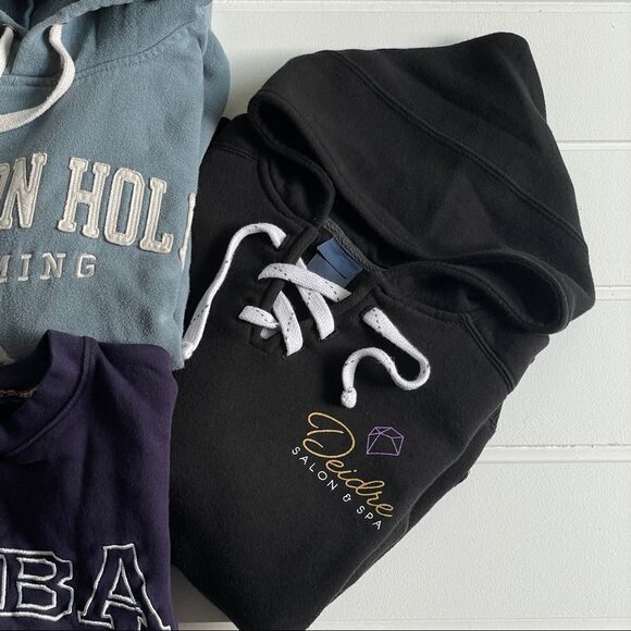 Champion, MV Sport Vintage Fleece, Jo Ann’s, & Salon & Spa Sweatshirt Lot M/L - Picture 4 of 9